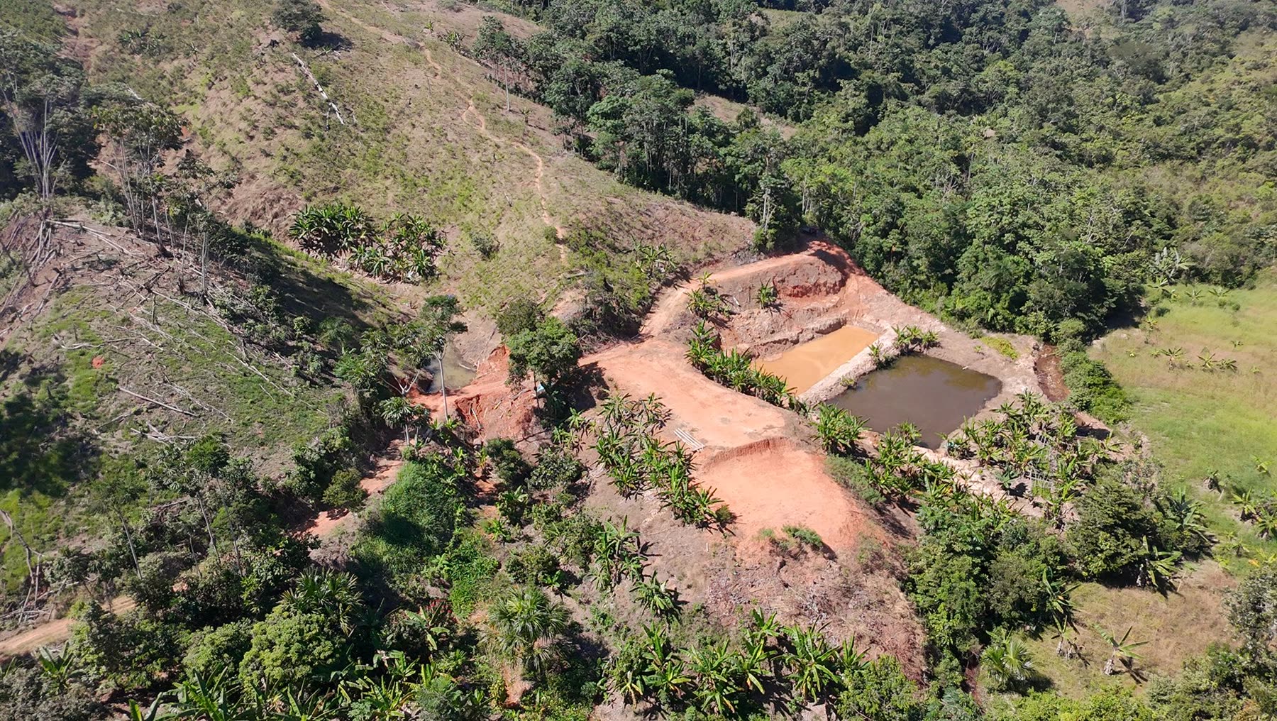 Vista aérea del terreno